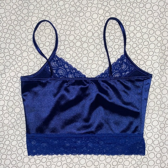Royal Blue Lace Trim Cami - Picture 5 of 6